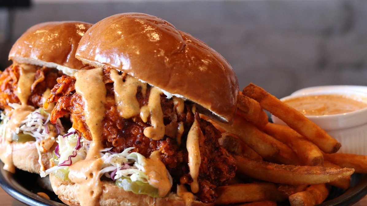 Combo 1 — two sandos with fries